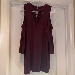 Torrid Size 1 Super Soft cold shoulder tee.